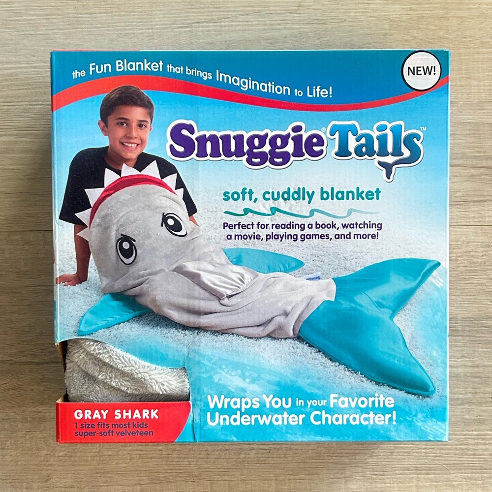 Snuggie Tails Gray Shark Blanket